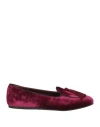 Charles Philip Milano Woman Loafers Burgundy Size 11 Textile Fibers In Red