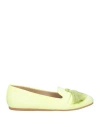 Charles Philip Milano Woman Loafers Lime Green Size 7 Textile Fibers