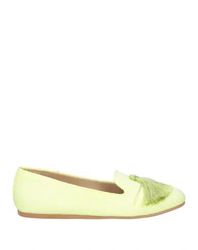Charles Philip Milano Woman Loafers Lime Green Size 7 Textile Fibers