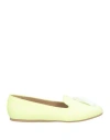 Charles Philip Milano Woman Loafers Yellow Size 10 Textile Fibers In Yellow