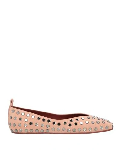 Charles Philip Milano Woman Mules & Clogs Blush Size 7.5 Leather In Pink