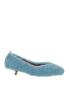 Charles Philip Milano Woman Pumps Sky Blue Size 8 Leather
