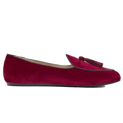 Charles Philip Red Velvet Loafer