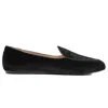 Charles Philip Black Velvet Unisex Loafer In Black