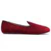 Charles Philip Red Velvet Loafer In Red