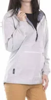 Charles River Apparel Kangaroo Windbreaker Jacket In Navy/white Gingham In Multi