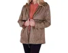 Charles River Apparel Leopard Print New Englander Rain Jacket In Brown In Brown