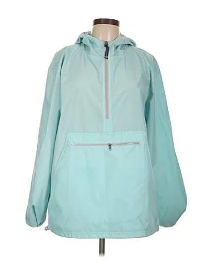 Pre-owned Charles River Apparel Windbreaker Jacket In Blue