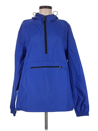 Pre-owned Charles River Apparel Windbreaker Jacket In Blue