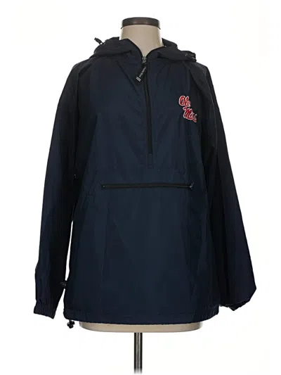 Pre-owned Charles River Apparel Windbreaker Jacket In Blue