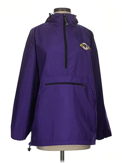 Pre-owned Charles River Apparel Windbreaker Jacket In Purple