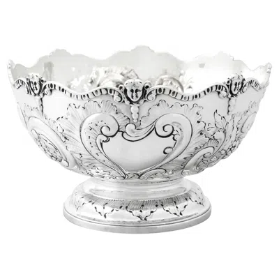 Pre-owned Charles Stuart Harris Victorian English Sterling Silver Presentation Bowl By