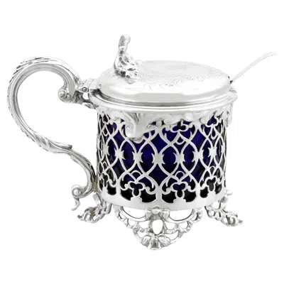 Pre-owned Charles Thomas Fox & George Fox Antique Victorian Sterling Silver Mustard Pot (1841) In Yellow