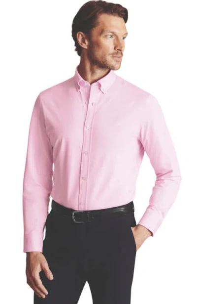Charles Tyrwhitt 4 Way Stretch Jersey Shirt In Light Pink