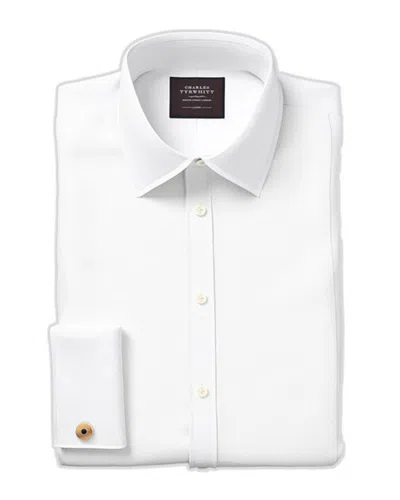 Charles Tyrwhitt Bib Front Evening Super Slim Fit Shirt In White