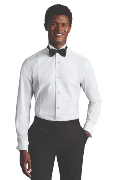 Charles Tyrwhitt Bib Front Wing Collar Evening Shirt In White