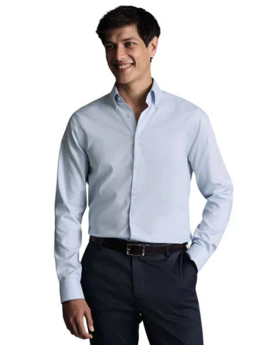 Charles Tyrwhitt Button-down Non-iron Oxford Prince Of Wales Check Shirt In Multi