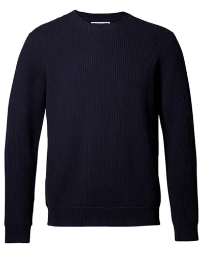 Charles Tyrwhitt Chunky Merino Wool Crewneck Sweater In Blue
