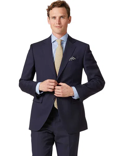 Charles Tyrwhitt Classic Fit Twill Business Suit Jacket In Blue
