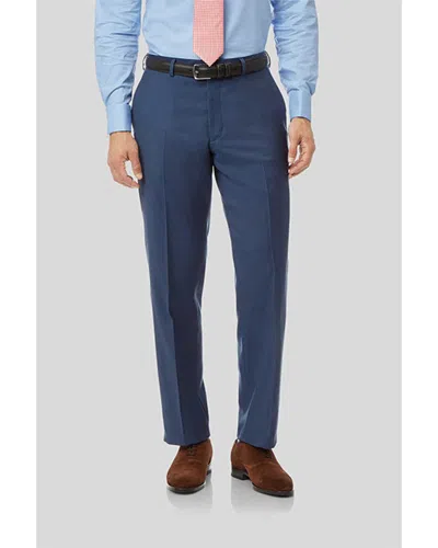 Charles Tyrwhitt Classic Fit Wool Twill Trouser In Blue