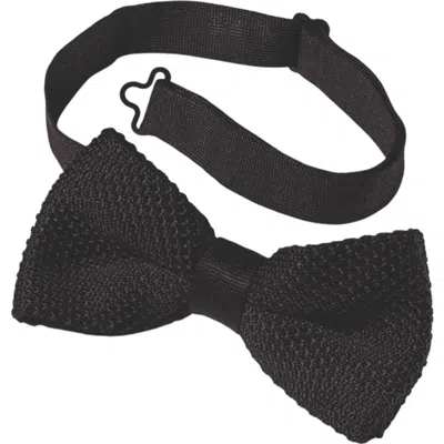 Charles Tyrwhitt Classic Knitted Ready-tied Bow Tie In Black