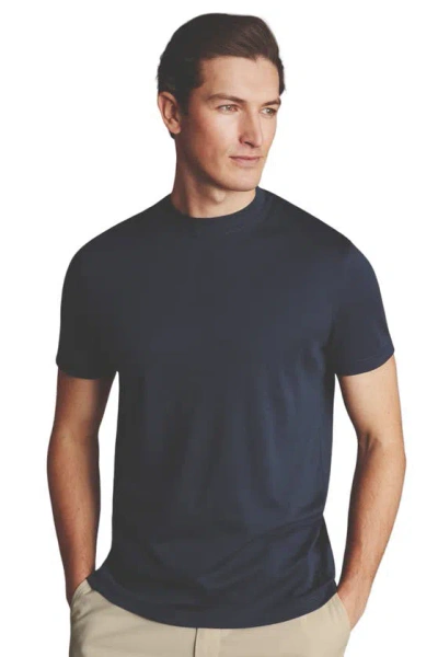 Charles Tyrwhitt Cotton Jersey Short Sleeve Tyrwhitt Tee In Navy