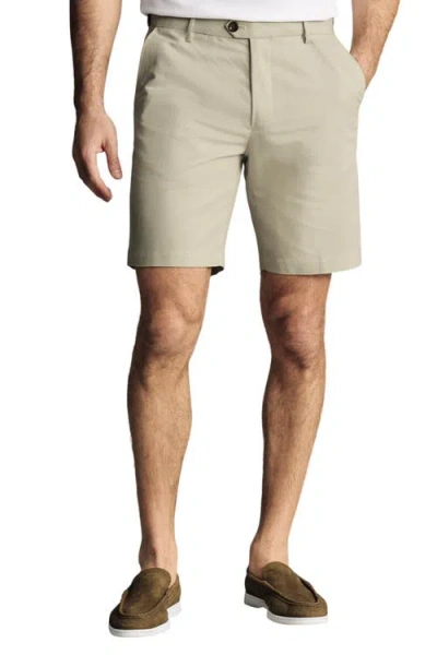 Charles Tyrwhitt Cotton Linen Shorts In Gray