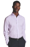 Charles Tyrwhitt Cutaway Collar Non-iron Twill Shirt In Lilac Purple