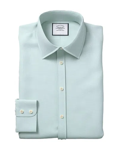 Charles Tyrwhitt Egyptian Lattice Extra Slim Fit Shirt In Green