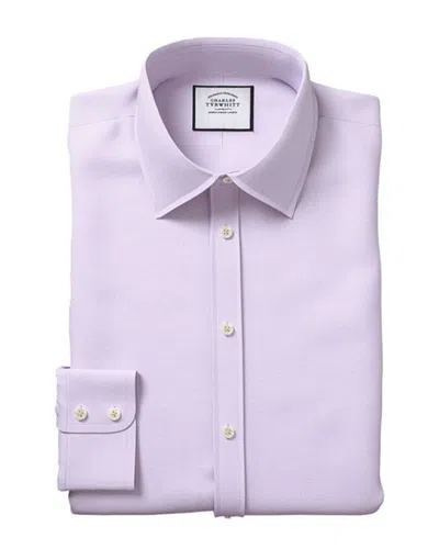 Charles Tyrwhitt Egyptian Lattice Extra Slim Fit Shirt In Purple