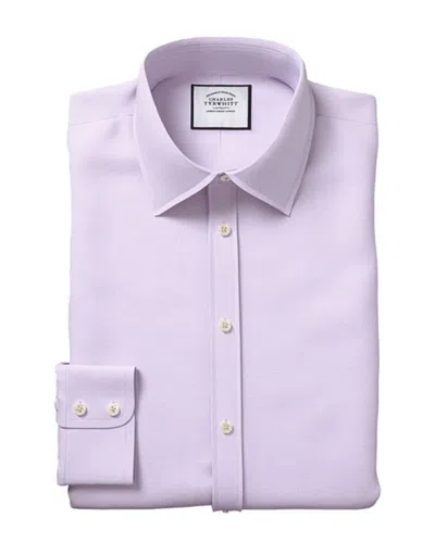 Charles Tyrwhitt Egyptian Lattice Slim Fit Shirt In Pink