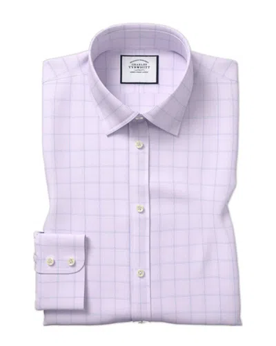 Charles Tyrwhitt Egyptian Texture Check Shirt In Purple