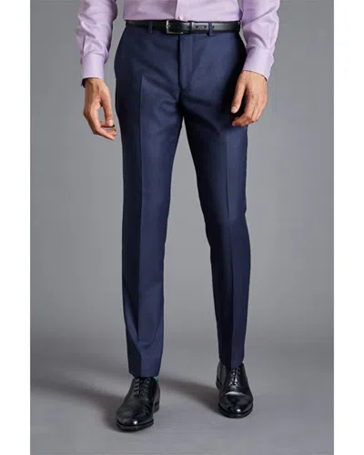 Charles Tyrwhitt Italian Suit Slim Fit Wool Trouser In Blue