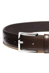 Charles Tyrwhitt Leather Formal Belt In Chocolate Brown