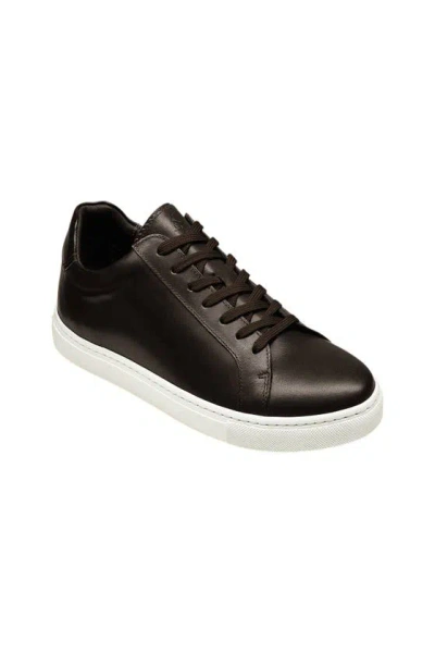 Charles Tyrwhitt Leather Sneaker In Dark Chocolate