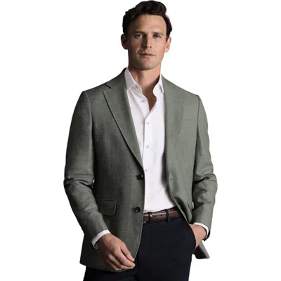 Charles Tyrwhitt Linen Cotton Jacket In Gray