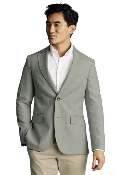 Charles Tyrwhitt Linen Cotton Jacket In Gray