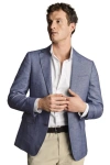 Charles Tyrwhitt Linen Cotton Slim Fit Jacket In Cobalt Blue