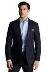 Charles Tyrwhitt Linen Slim Fit Jacket In Dark Navy