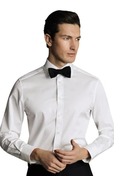 Charles Tyrwhitt Luxury Twill Slim Fit Shirt Double Cuff In White
