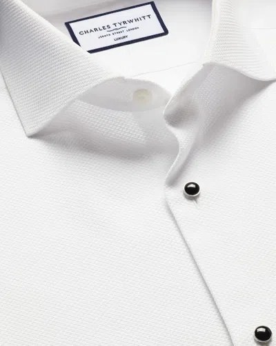 Charles Tyrwhitt Men's  Bib Front Evening Dress Shirt In White