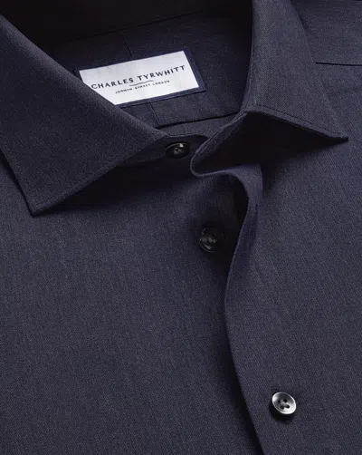 Charles Tyrwhitt Men's  Brushed Twill Shirt In Blue