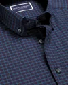 Charles Tyrwhitt Men's  Brushed Twill Check Shirt In Blue