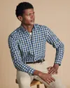 Charles Tyrwhitt Charles Tyrhwitt Men's Slim Fit Plaid Check Non-iron Stretch Poplin Shirt In Blue