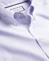 Charles Tyrwhitt Men's  Button-down Non-iron Oxford Stripe Dress Shirt In Purple