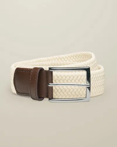 Charles Tyrwhitt Men's  Casual Stretch Belt Â Ivory In Neutral