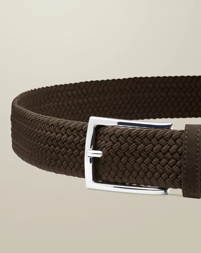 Charles Tyrwhitt Men's  Casual Stretch Belt In Brown