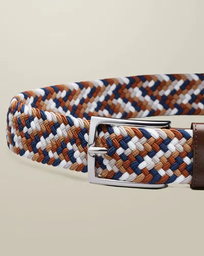 Charles Tyrwhitt Men's  Casual Stretch Belt In Multi,yellow