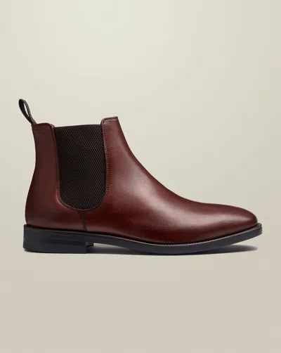 Charles Tyrwhitt Men's  Chelsea Boots Â Chestnut Brown Size 11 Leather
