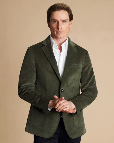 Charles Tyrwhitt Men's  Corduroy Na Jacket In Green
